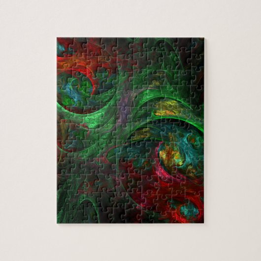 Genesis Green Abstract Art Legpuzzel (Verticaal)