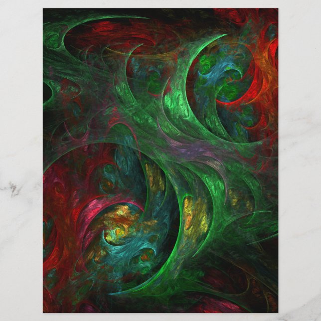 Genesis Green Abstract Art Letterhead (Voorkant)