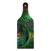 Genesis Green Abstract Art Paddle Snijplank (Voorkant)