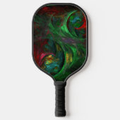 Genesis Green Abstract Art Pickleball Paddle (Voorkant)