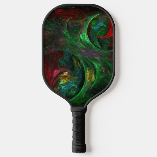 Genesis Green Abstract Art Pickleball Paddle (Voorkant)