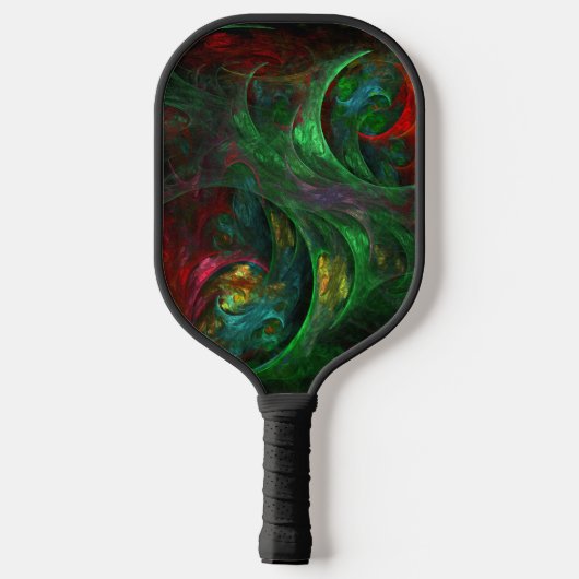 Genesis Green Abstract Art Pickleball Paddle (Achterkant)