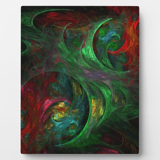 Genesis Green Abstract Art Plaque Fotoplaat (Voorkant)