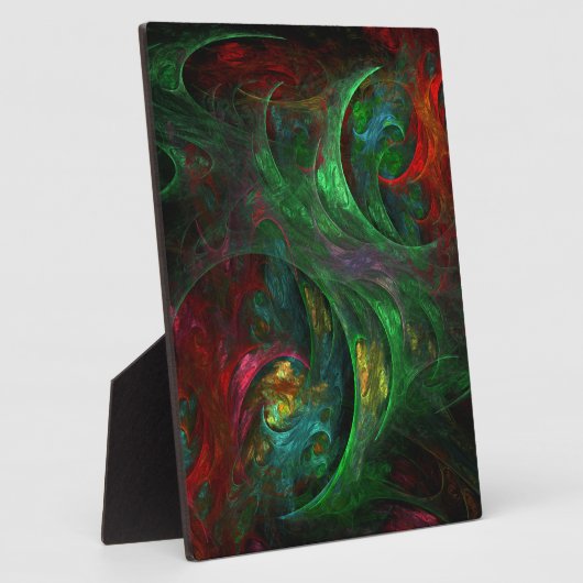 Genesis Green Abstract Art Plaque Fotoplaat (Zijkant)
