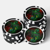 Genesis Green Abstract Art Poker Chips (Opstapeling)