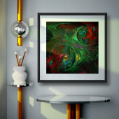 Genesis Green Abstract Art Poster