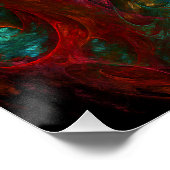 Genesis Green Abstract Art Poster (Hoek)