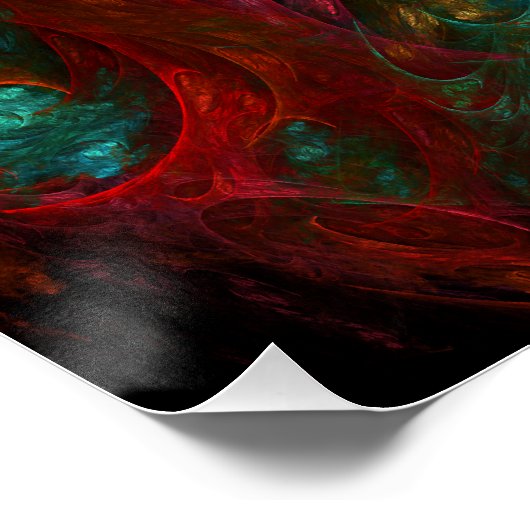 Genesis Green Abstract Art Poster (Hoek)