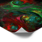 Genesis Green Abstract Art Poster (Hoek)