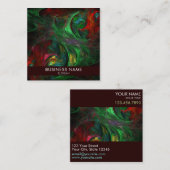 Genesis Green Abstract Art Professional Vierkante Visitekaartje (Voorkant / Achterkant)