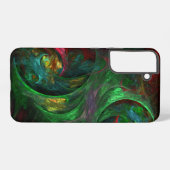 Genesis Green Abstract Art Samsung Galaxy Hoesje (Achterkant horizontaal)