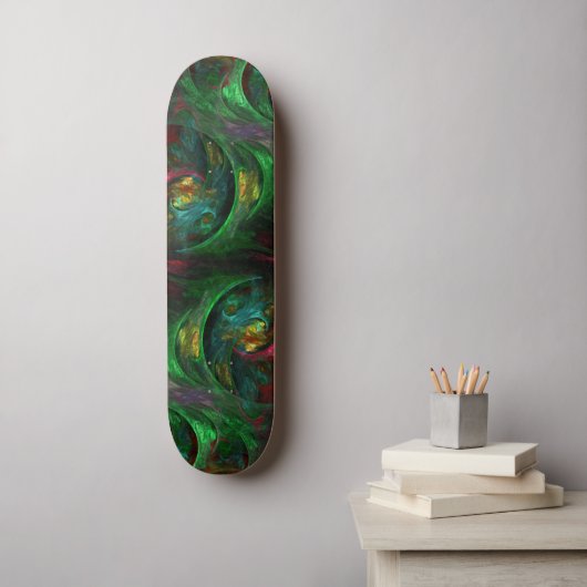 Genesis Green Abstract Art Skateboard (Muurkunst)