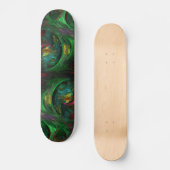 Genesis Green Abstract Art Skateboard (Voorkant)