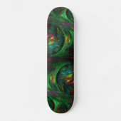 Genesis Green Abstract Art Skateboard (Voorkant)