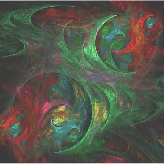 Genesis Green Abstract Art Sticker (Voorkant)