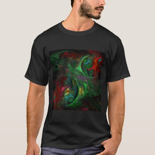Genesis Green Abstract Art T-shirt (Voorkant)