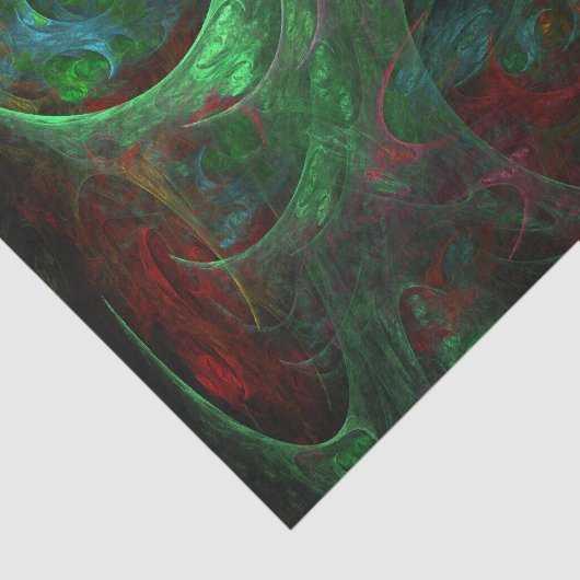 Genesis Green Abstract Art Tissuepapier (Detail)