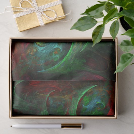 Genesis Green Abstract Art Tissuepapier (Geschenk)