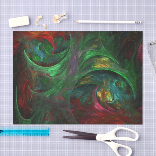 Genesis Green Abstract Art Tissuepapier (Craft)