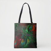 Genesis Green Abstract Art Tote Bag (Voorkant)