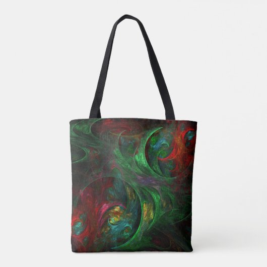 Genesis Green Abstract Art Tote Bag (Achterkant)
