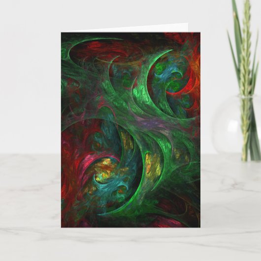 Genesis Green Abstract Art Wenskaart Kaart (Voorkant)