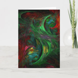 Genesis Green Abstract Art Wenskaart Kaart