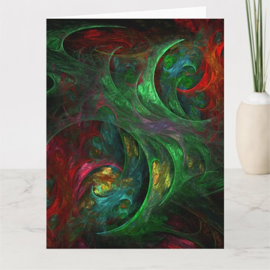 Genesis Green Abstracte Kunst Bedankkaart (Voorkant)