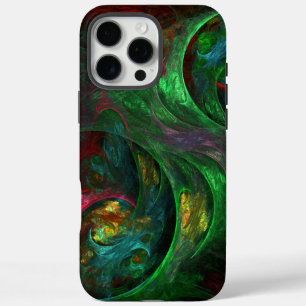Genesis Green Abstracte Kunst iPhone 16 Pro Max Hoesje