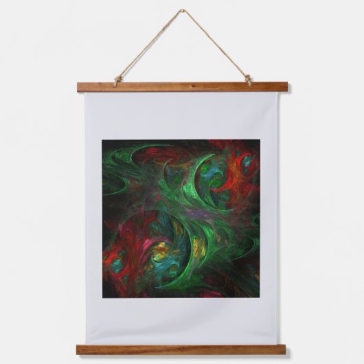 Genesis Green Abstracte Kunst Hangend Wandkleed (Voorkant)