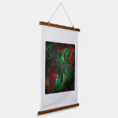 Genesis Green Abstracte Kunst Hangend Wandkleed (Gebogen)