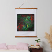 Genesis Green Abstracte Kunst Hangend Wandkleed (Slaapkamer)