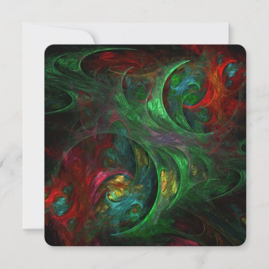 Genesis Green Abstracte Kunst Kaart (Voorkant)