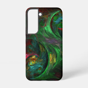 Genesis Green Abstracte Kunst Samsung Galaxy Hoesje