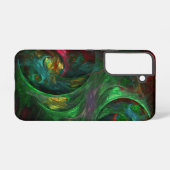 Genesis Green Abstracte Kunst Samsung Galaxy Hoesje (Achterkant horizontaal)