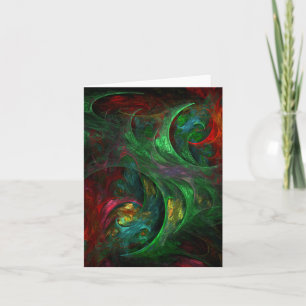 Genesis Green Green Abstract Art Note Card Kaart