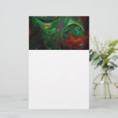 Genesis Green Green Abstract Art Stationery Briefpapier (Staand voorkant)