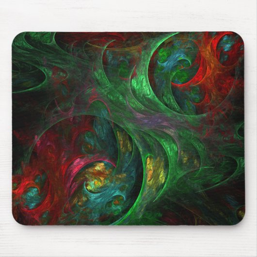 Genesis Groen Abstract Kunst Mousepad Muismat (Voorkant)