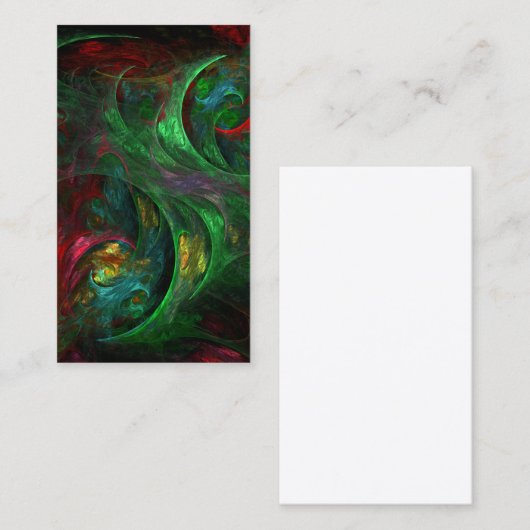 Genesis Groen Abstract Kunst Visitekaartje (Voorkant / Achterkant)