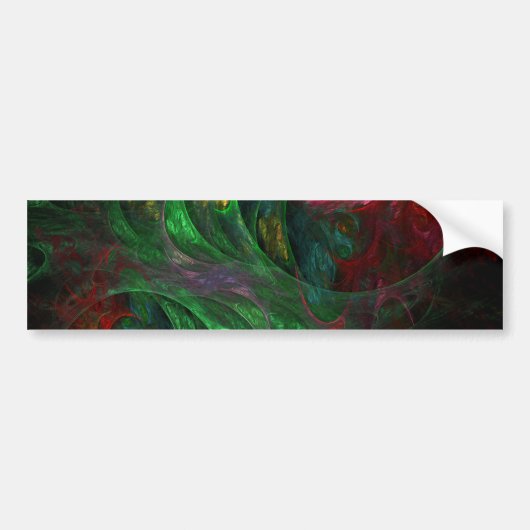 Genesis Groene Abstracte Kunst Bumpersticker (Voorkant)