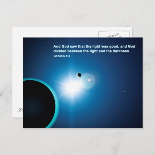 Genesis - licht en donkerheid briefkaart (Voorkant / Achterkant)