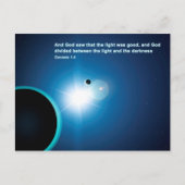 Genesis - licht en donkerheid briefkaart (Voorkant)