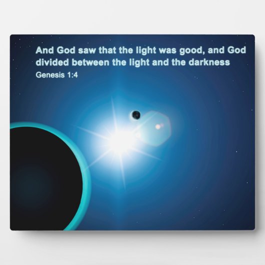 Genesis - licht en donkerheid fotoplaat (Voorkant)