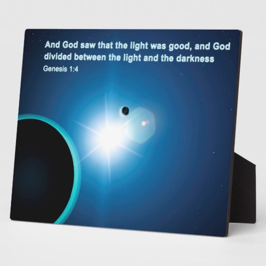 Genesis - licht en donkerheid fotoplaat (Zijkant)