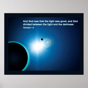 Genesis - licht en donkerheid poster