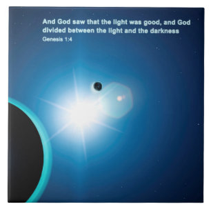 Genesis - licht en donkerheid tegeltje