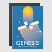 Genesis-monsterterugzendingsmissie ruimte kunst. (Voorkant / Achterkant)