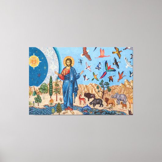 Genesis mosaic Premium - omgepakt canvas (glanzend Afdruk (Voorkant)