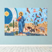 Genesis mosaic Premium - omgepakt canvas (glanzend Afdruk (Insitu (Houten vloer))