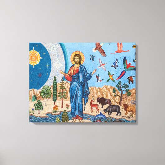 Genesis mosaic Premium - omgepakt canvas (glanzend Afdruk (Voorkant)